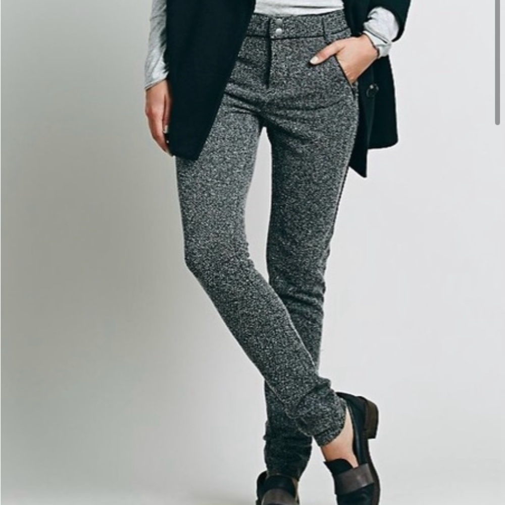Free People Hi Rise Menswear Skinny Trouser